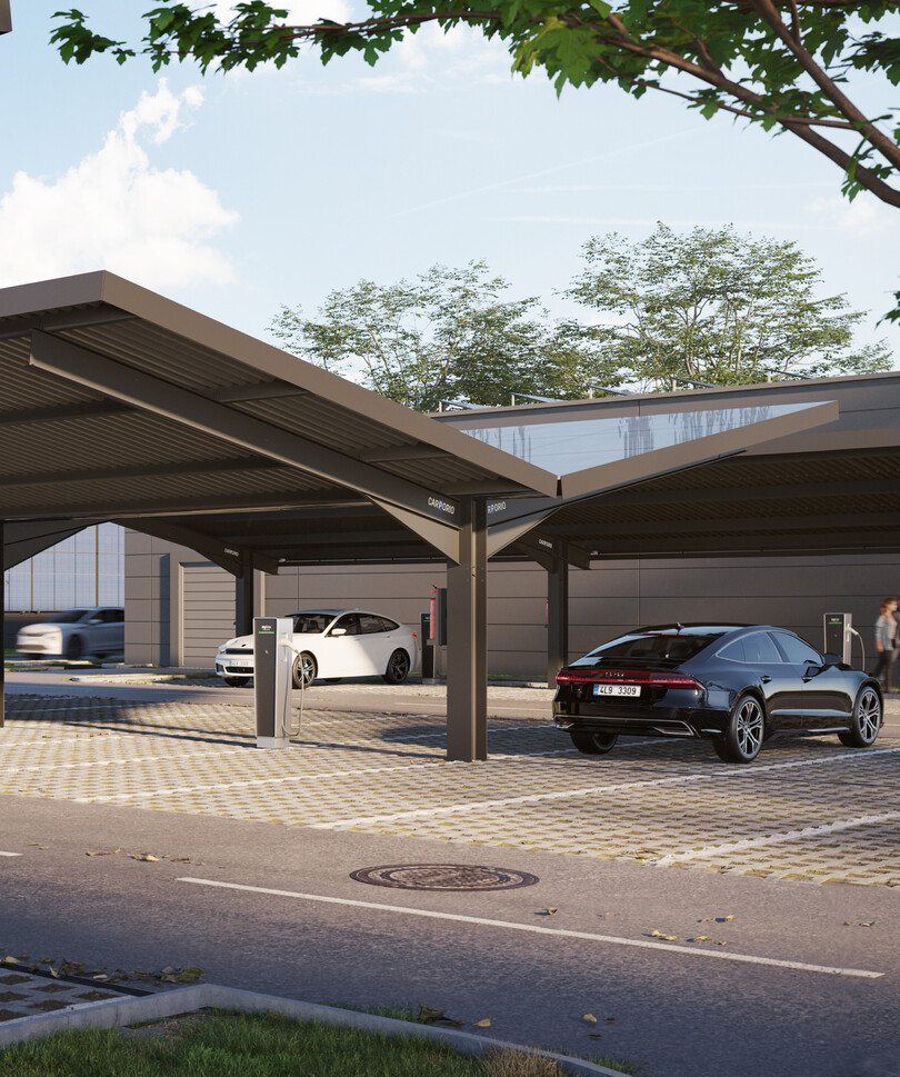Solární carport Y
